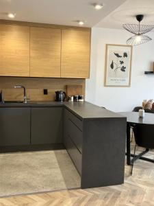 Kuchyň nebo kuchyňský kout v ubytování Apartament Letnica