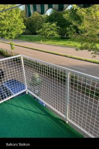 バーデン・バーデンにあるApartment Baden-Baden 3 Bedrooms Queensizeの道路脇の金属柵