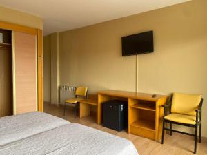 Televízia a/alebo spoločenská miestnosť v ubytovaní Hotel Zenit Mar