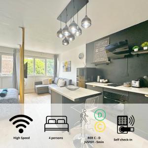 Kuchyň nebo kuchyňský kout v ubytování Appartement élégant et cosy - 4Pers