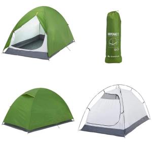 a green and grey tent and a green and white tent at Emplacement jardin pour tente Bayonne in Bayonne