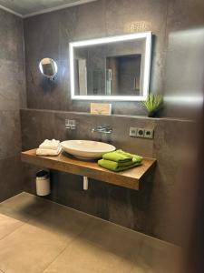 Koupelna v ubytování Hotel Fohlenhof