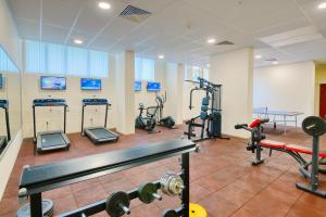 Fitness centrum a/nebo fitness zařízení v ubytování Apart Hotel Golden Line