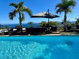 VILLA POINTE DES CHATEAUX VUE IMPRENABLE内部或周边的泳池