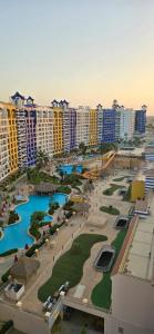 an aerial view of a resort with many buildings at بورتو مارينا in El Alamein