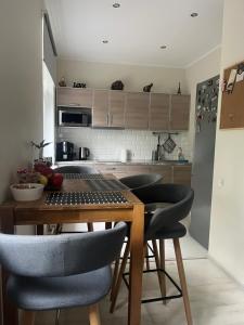 Kuchyň nebo kuchyňský kout v ubytování Apartment Jõesuu