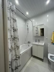 Koupelna v ubytování Apartment Jõesuu