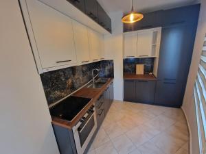 Η κουζίνα ή μικρή κουζίνα στο Seaview luxury apartment Durres +9 φωτογραφίες