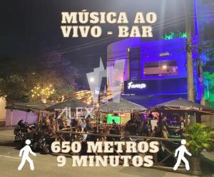 a poster for a musicza yo two bar at night at Chácara Santo Antonio ao lado da Estação João Dias in Sao Paulo
