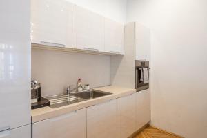 Kuchyňa alebo kuchynka v ubytovaní Garys bright and spacious two bedroom flat near Danube