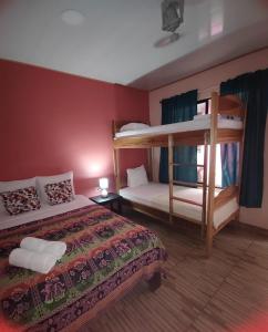 Postel nebo postele na pokoji v ubytování Cabinas Agamy