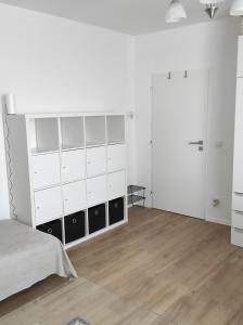 Posteľ alebo postele v izbe v ubytovaní Pokoje v přízemí RD - terasa, bazén, zahrada