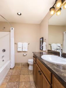 a bathroom with a sink and a toilet at WorldMark Estes Park in Estes Park