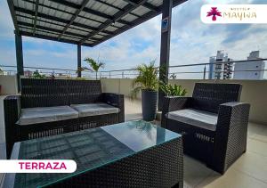 Χώρος καθιστικού στο Hotel Maywa