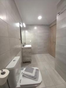 Koupelna v ubytování THALASSA ALMYROS APARTMENTS