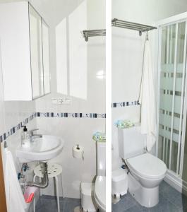 ネグレイラにあるÁvila Apartment - Full Centric Flat with Amazing Viewsのトイレと洗面台を備えた白いバスルーム +33枚の写真
