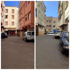エッサウィラにあるCozy, Family-Friendly Apartment near Medina & Beachの駐車場に停車した車両二枚