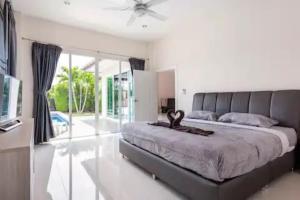 Postel nebo postele na pokoji v ubytování Luxury 3 bed pool villa + 37 fotografií