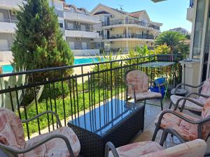 Μπαλκόνι ή βεράντα στο Norwegian Village Nearby Portonovi, Ground Floor Apartment