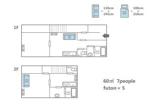 Půdorys ubytování Guest House 伏見稲荷