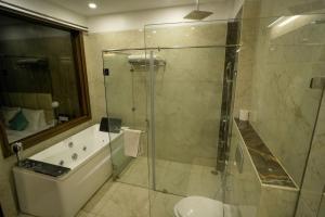 Koupelna v ubytování Hotel Krinoscco