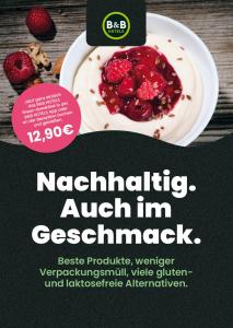 ulotka dla restauracji z talerzem jedzenia w obiekcie B&B Hotel Graz City-Süd w Grazu