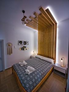 Postel nebo postele na pokoji v ubytování West Crete House