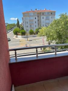 a balcony with a view of a street at EDİRNE EYLÜL PANSİYOn in Edirne +4 photos