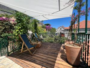 Balkón nebo terasa v ubytování Eco Chalet Style Apartment