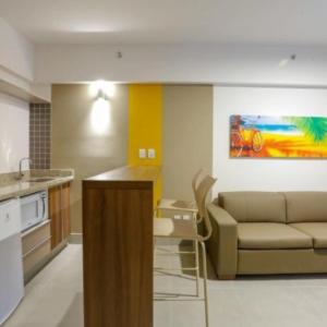 Kuchyň nebo kuchyňský kout v ubytování Resort em Olimpia