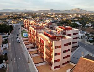 an aerial view of a city with buildings at Aurora in Vinaròs