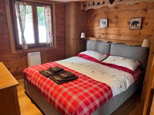 Katil atau katil-katil dalam bilik di Chalet Tannenduft