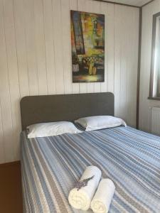 Postel nebo postele na pokoji v ubytování Hotel Galushko