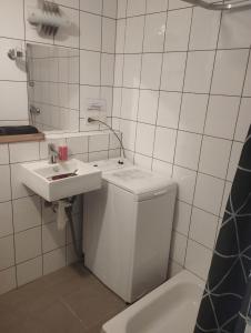 Koupelna v ubytování Ferienwohnung in Thermalbadnähe