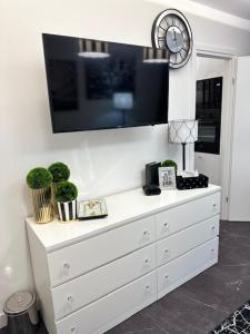 Kuchyňa alebo kuchynka v ubytovaní Wave Apartments- Kołobrzeska