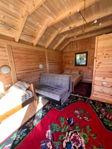 a room with a couch and a bed in a cabin at Visit Plav in Plav +42 photos