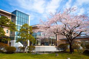 函館市にあるKKRhakodateの目の前に菖蒲の木がある建物