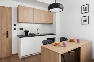 Η κουζίνα ή μικρή κουζίνα στο The Meta Stay - Rooftop Access 1 bedroom suite