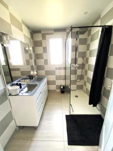Bilik mandi di Maison ambiance COSY - Détente - Clim - 3 chambres +22 gambar