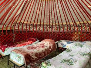 Postel nebo postele na pokoji v ubytování Zalkar Yurt Camp