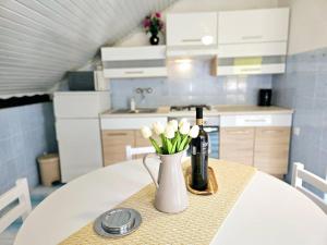 Kuchyň nebo kuchyňský kout v ubytování Apartments Marijana