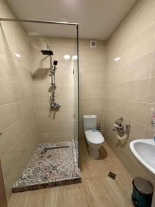 Koupelna v ubytování Lagodekhi Inn