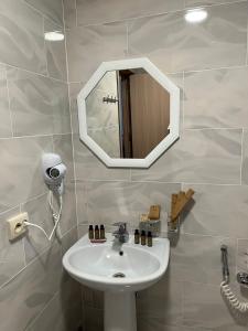 Koupelna v ubytování Lagodekhi Inn