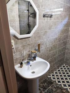 Koupelna v ubytování Lagodekhi Inn