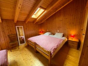 Krevet ili kreveti u jedinici u okviru objekta Auberge du Val des dix