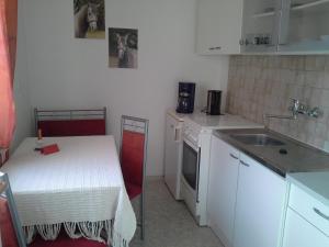 Kuchyň nebo kuchyňský kout v ubytování Ferienwohnung Burgblick