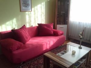Posezení v ubytování Ferienwohnung Burgblick