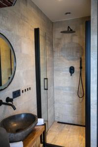 Koupelna v ubytování Zeeschelp - Comfortabele kamer bij B&B Gezond aan Zee - Toegang Wellnesstuin meerprijs