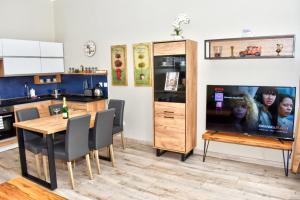 Kuchyň nebo kuchyňský kout v ubytování Karlsbad Family Apartment