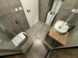 Koupelna v ubytování OLIS Apartment Bojnice